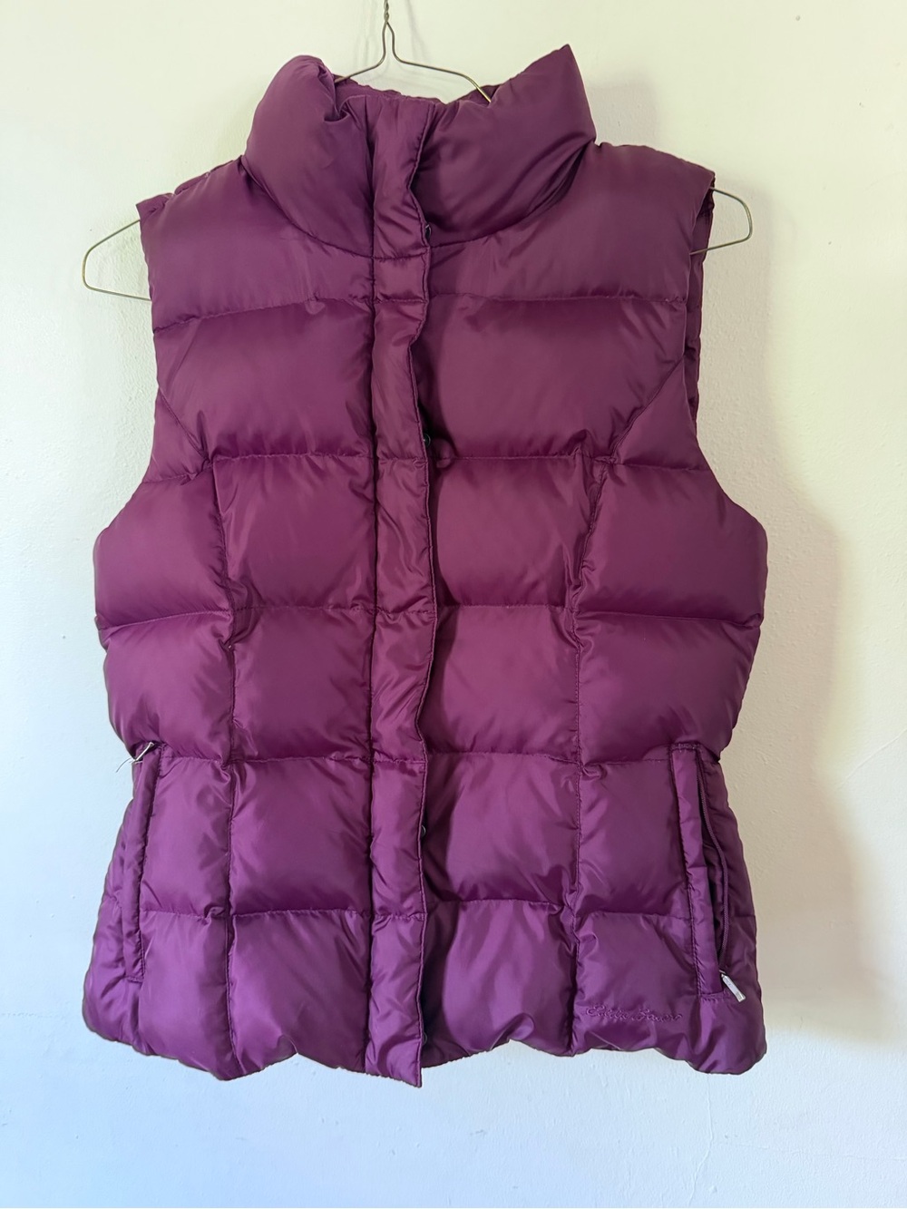 Eddie Bauer Quilted Puffer Vest in Plum